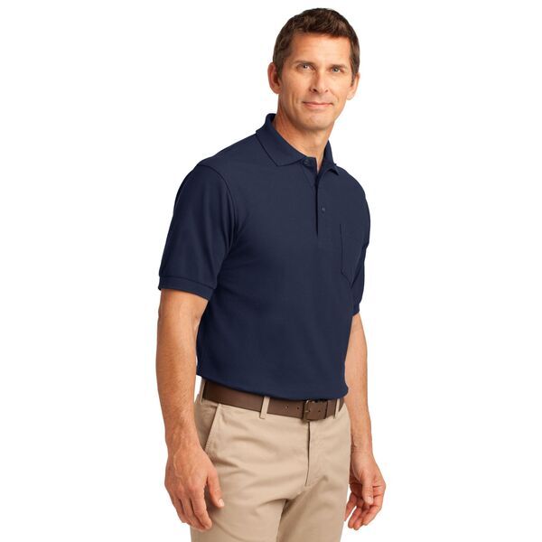 Port Authority® Silk Touch™ Pique Men's Polo with Pocket