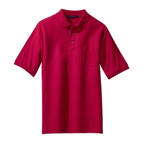 Port Authority® Silk Touch™ Pique Men's Polo with Pocket