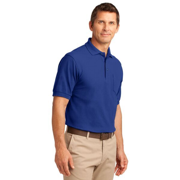 Port Authority® Silk Touch™ Pique Men's Polo with Pocket