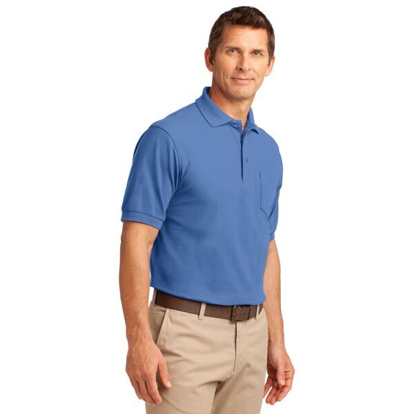 Port Authority® Silk Touch™ Pique Men's Polo with Pocket