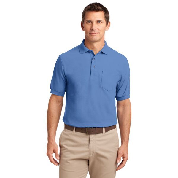 Port Authority® Silk Touch™ Pique Men's Polo with Pocket