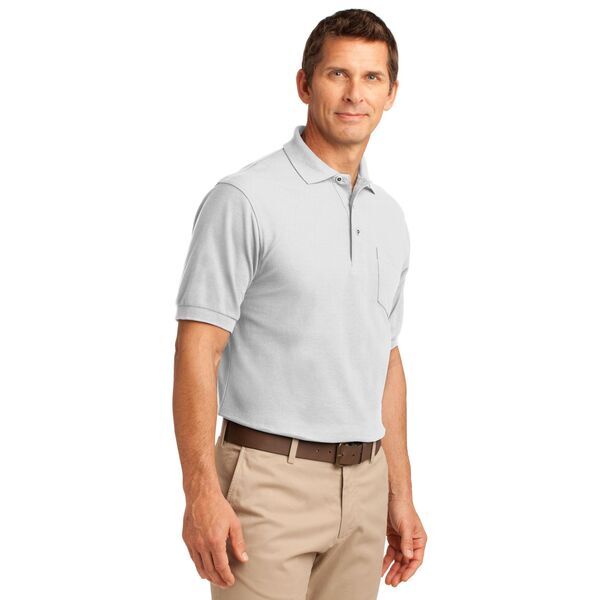 Port Authority® Silk Touch™ Pique Men's Polo with Pocket