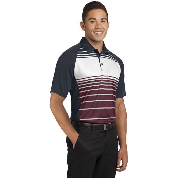 Sport-Tek® Dry Zone® Sublimated Stripe Men's Polo