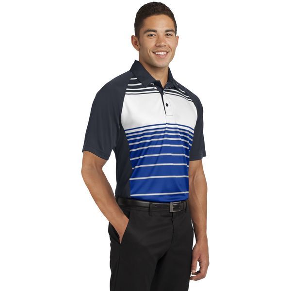 Sport-Tek® Dry Zone® Sublimated Stripe Men's Polo