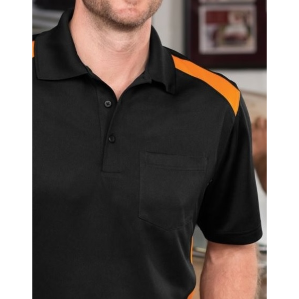 CornerStone® Select Snag-Proof Two Way Colorblock Men's Polo with Pocket
