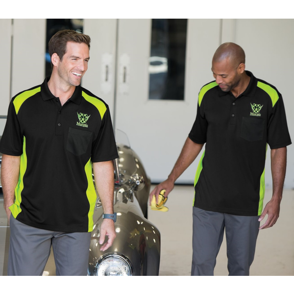 CornerStone® Select Snag-Proof Two Way Colorblock Men's Polo with Pocket