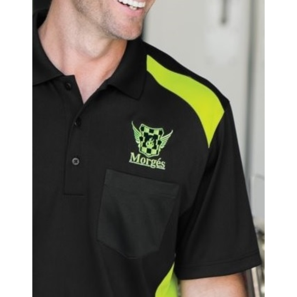 CornerStone® Select Snag-Proof Two Way Colorblock Men's Polo with Pocket