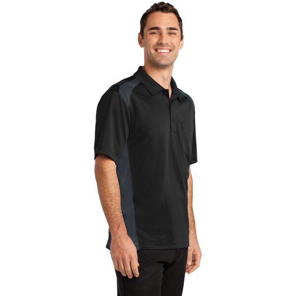 CornerStone® Select Snag-Proof Two Way Colorblock Men's Polo with Pocket