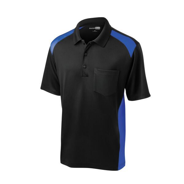 CornerStone® Select Snag-Proof Two Way Colorblock Men's Polo with Pocket