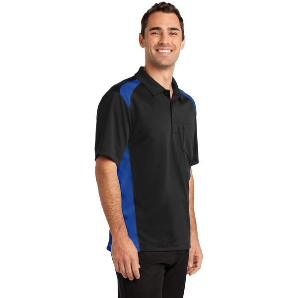 CornerStone® Select Snag-Proof Two Way Colorblock Men's Polo with Pocket