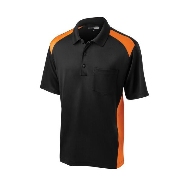 CornerStone® Select Snag-Proof Two Way Colorblock Men's Polo with Pocket