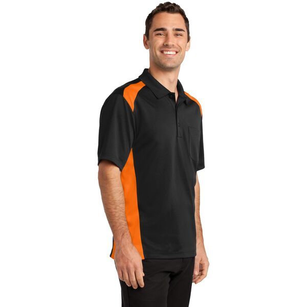 CornerStone® Select Snag-Proof Two Way Colorblock Men's Polo with Pocket
