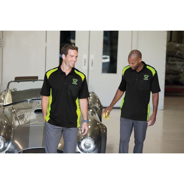 CornerStone® Select Snag-Proof Two Way Colorblock Men's Polo with Pocket