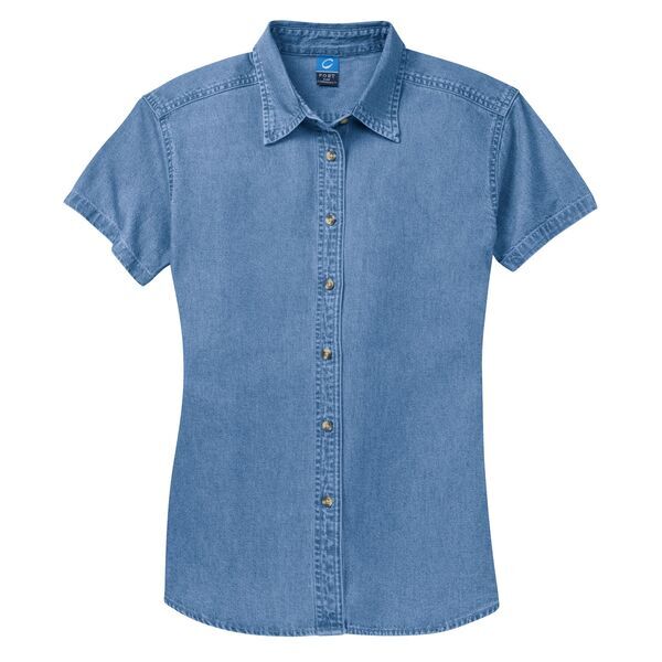 Port & Company® Value Denim Ladies' Short Sleeve Shirt