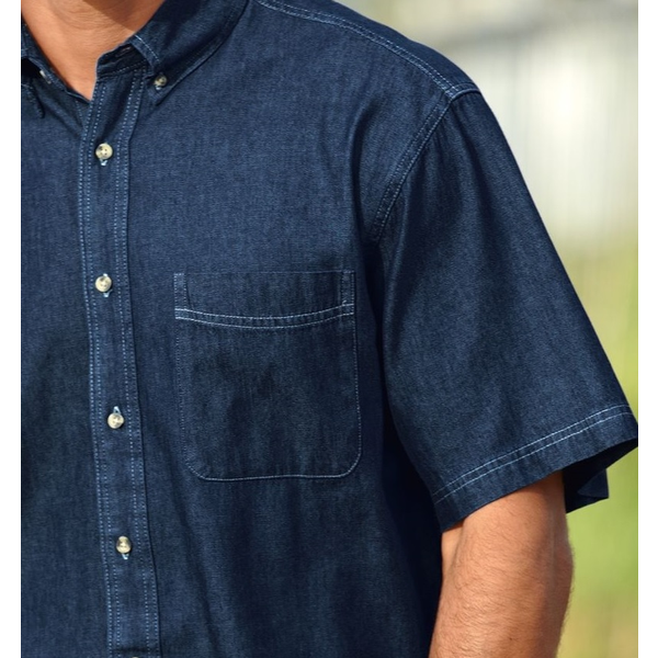 Port & Company® Value Denim Men's Short Sleeve Shirt