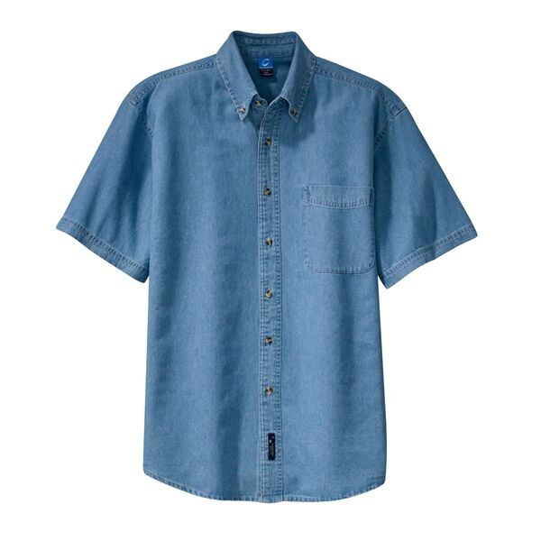 Port & Company® Value Denim Men's Short Sleeve Shirt