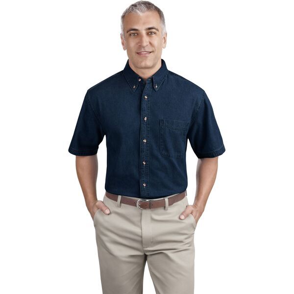 Port & Company® Value Denim Men's Short Sleeve Shirt
