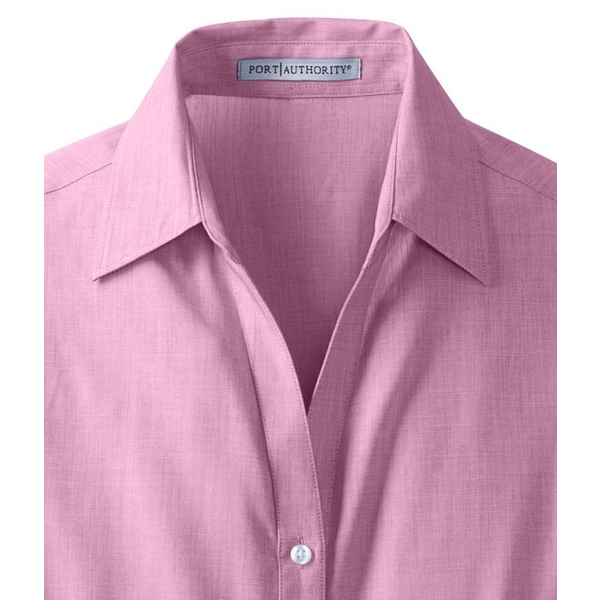 Port Authority® Crosshatch Easy Care Poplin Ladies' Shirt