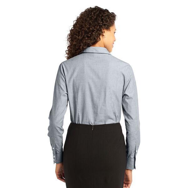 Port Authority® Crosshatch Easy Care Poplin Ladies' Shirt