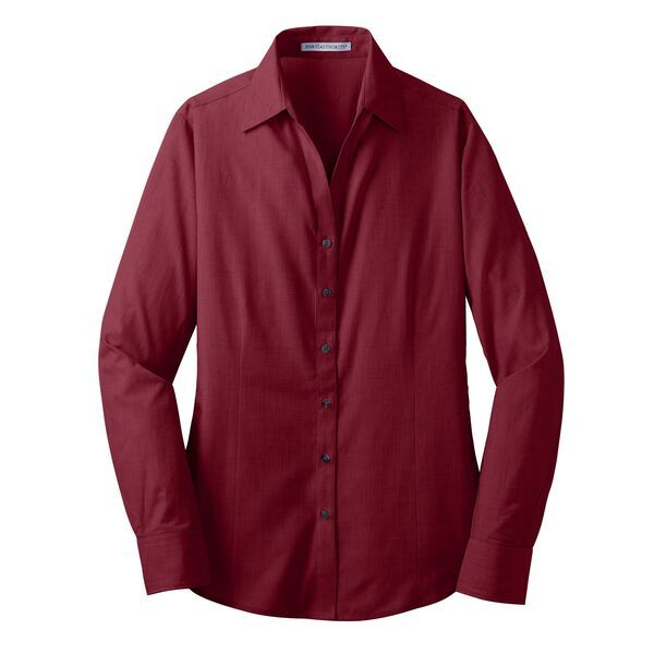 Port Authority® Crosshatch Easy Care Poplin Ladies' Shirt