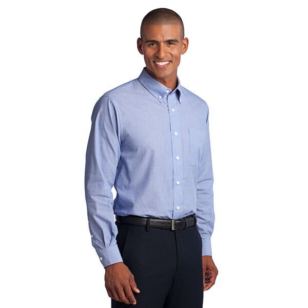 Port Authority® Crosshatch Easy Care Poplin Men's Shirt