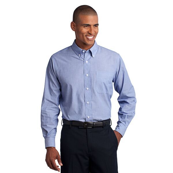 Port Authority® Crosshatch Easy Care Poplin Men's Shirt