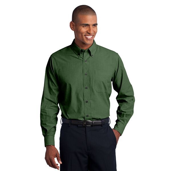 Port Authority® Crosshatch Easy Care Poplin Men's Shirt