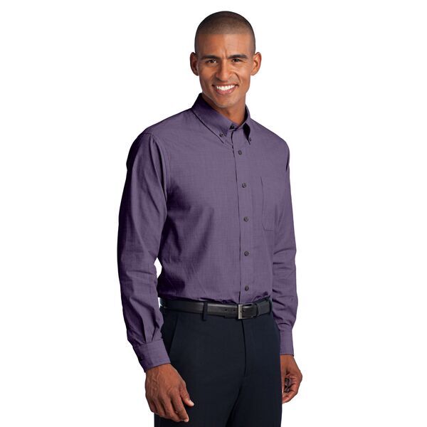 Port Authority® Crosshatch Easy Care Poplin Men's Shirt
