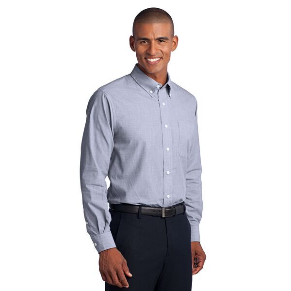 Port Authority® Crosshatch Easy Care Poplin Men's Shirt
