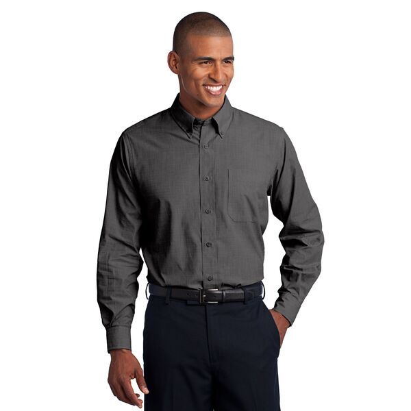 Port Authority® Crosshatch Easy Care Poplin Men's Shirt