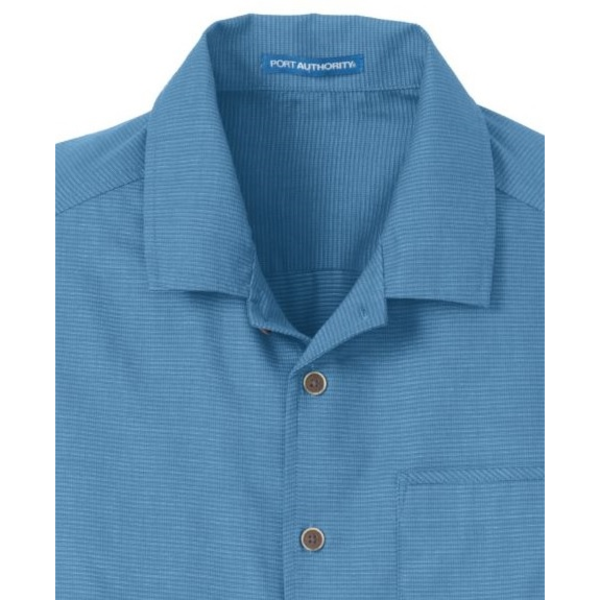 Port Authority® Textured Men's Short Sleeve Camp Shirt