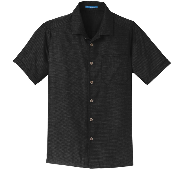 Port Authority® Textured Men's Short Sleeve Camp Shirt
