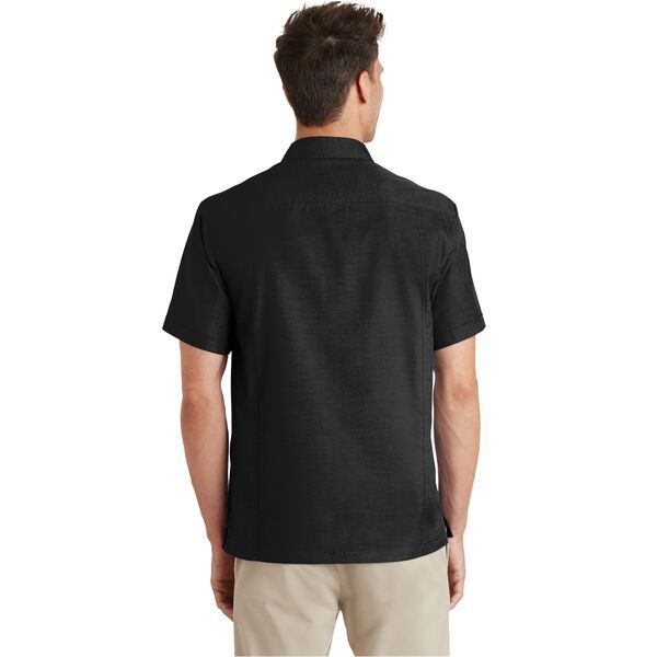 Port Authority® Textured Men's Short Sleeve Camp Shirt
