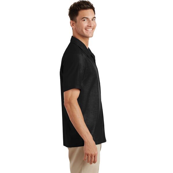 Port Authority® Textured Men's Short Sleeve Camp Shirt