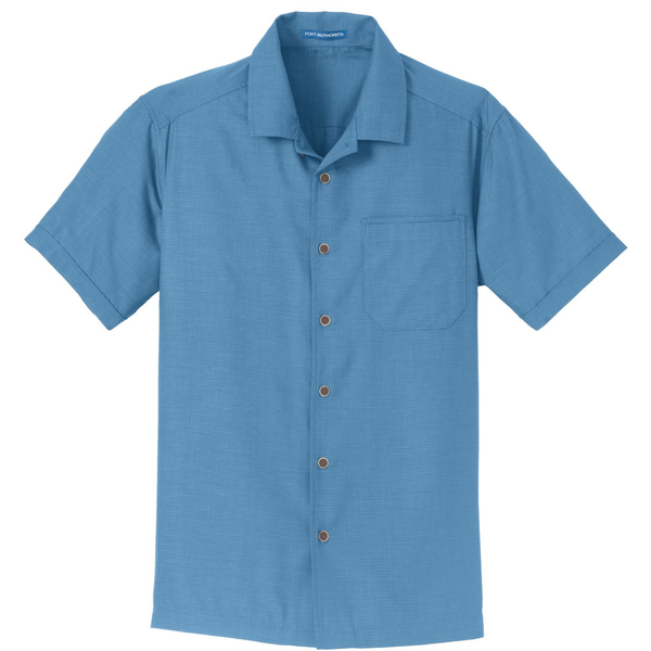 Port Authority® Textured Men's Short Sleeve Camp Shirt