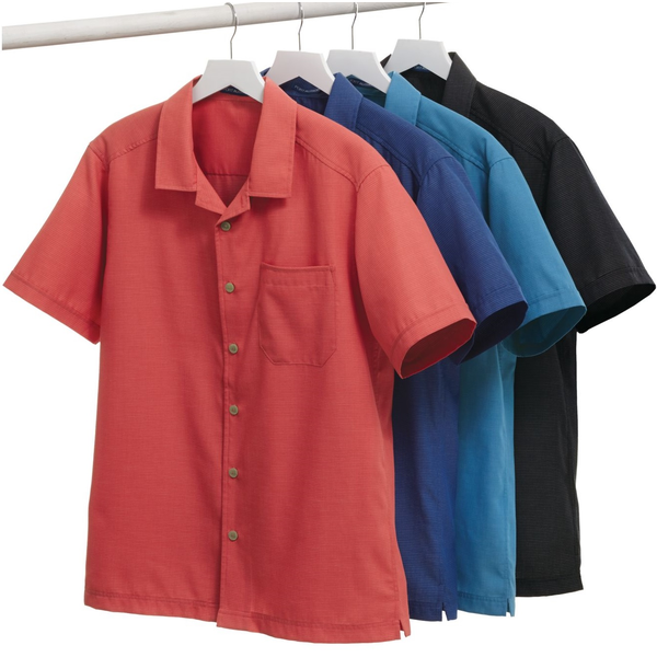 Port Authority® Textured Men's Short Sleeve Camp Shirt