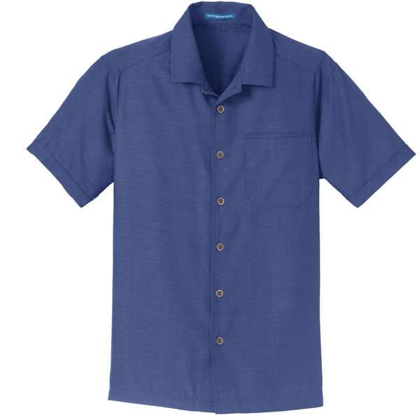 Port Authority® Textured Men's Short Sleeve Camp Shirt