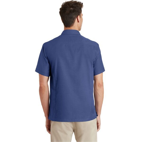 Port Authority® Textured Men's Short Sleeve Camp Shirt