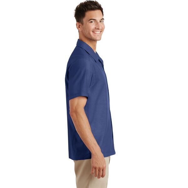 Port Authority® Textured Men's Short Sleeve Camp Shirt