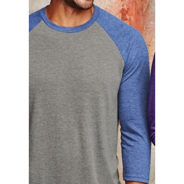 District Made® Perfect Tri™ Men's 3/4-Sleeve Raglan