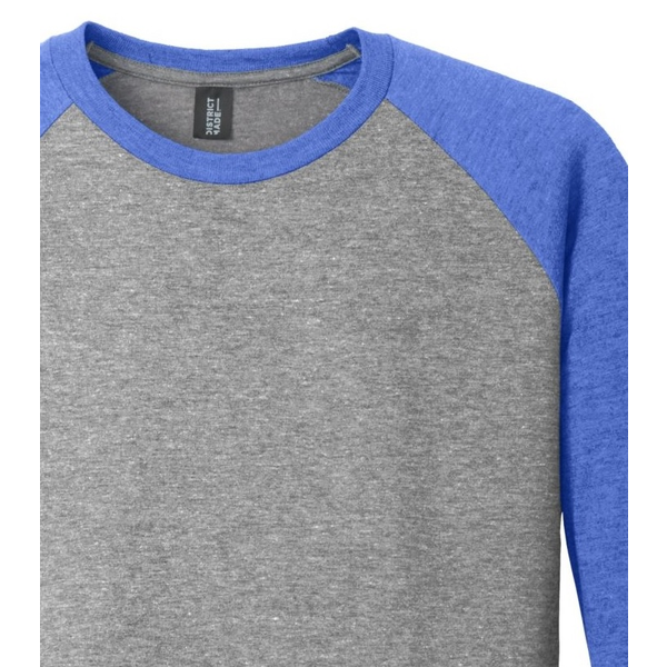 District Made® Perfect Tri™ Men's 3/4-Sleeve Raglan