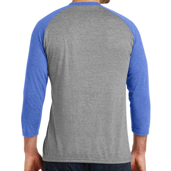 District Made® Perfect Tri™ Men's 3/4-Sleeve Raglan