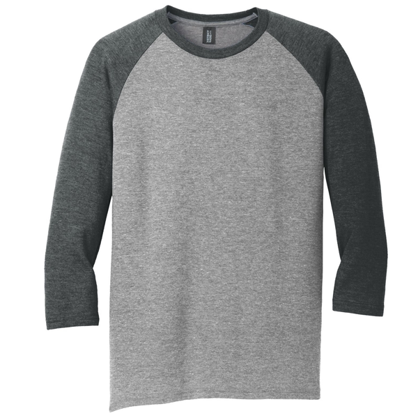 District Made® Perfect Tri™ Men's 3/4-Sleeve Raglan