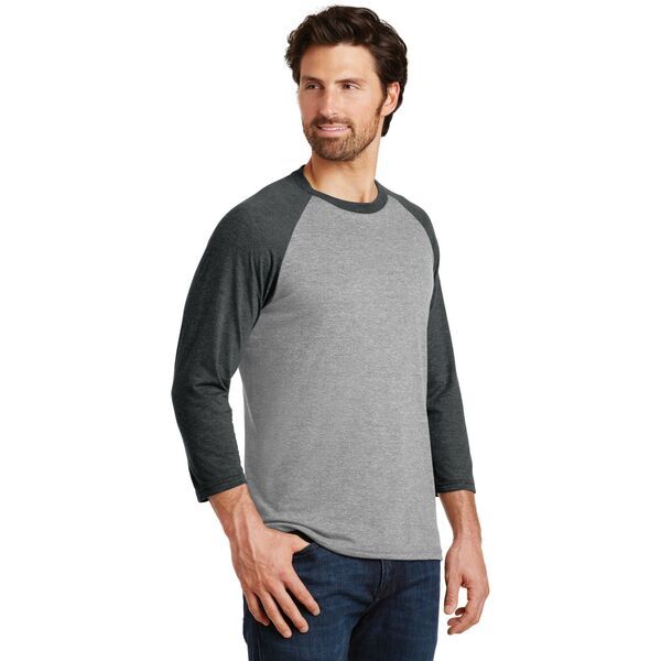 District Made® Perfect Tri™ Men's 3/4-Sleeve Raglan
