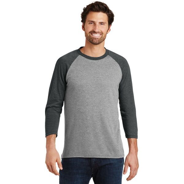 District Made® Perfect Tri™ Men's 3/4-Sleeve Raglan
