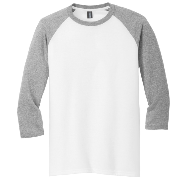 District Made® Perfect Tri™ Men's 3/4-Sleeve Raglan