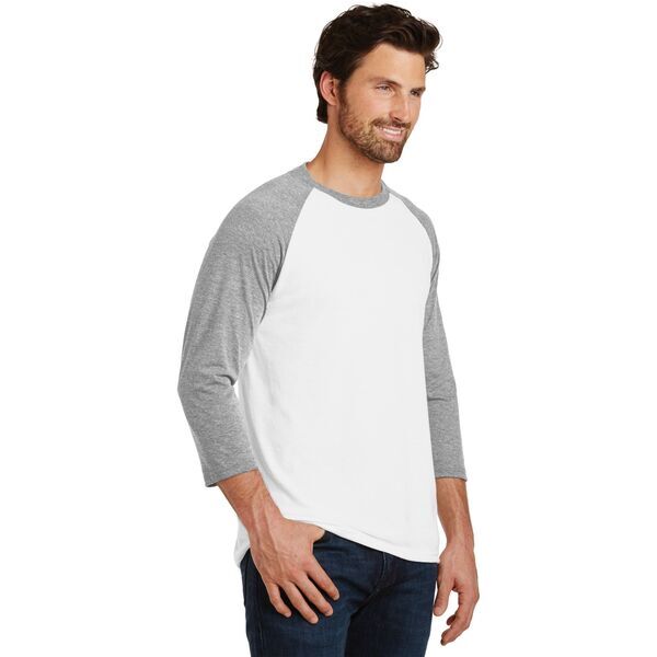 District Made® Perfect Tri™ Men's 3/4-Sleeve Raglan
