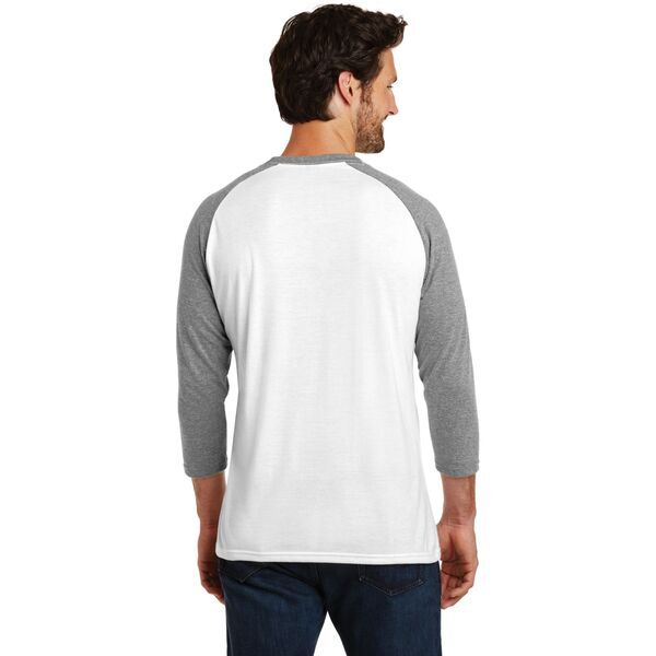 District Made® Perfect Tri™ Men's 3/4-Sleeve Raglan