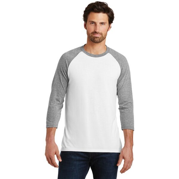 District Made® Perfect Tri™ Men's 3/4-Sleeve Raglan