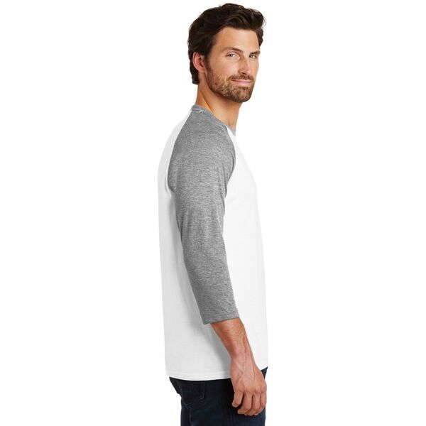 District Made® Perfect Tri™ Men's 3/4-Sleeve Raglan